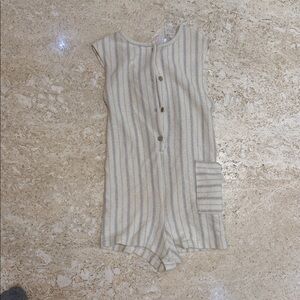 Zara Kids Striped One Piece in Cream and Gray size 2-3 T